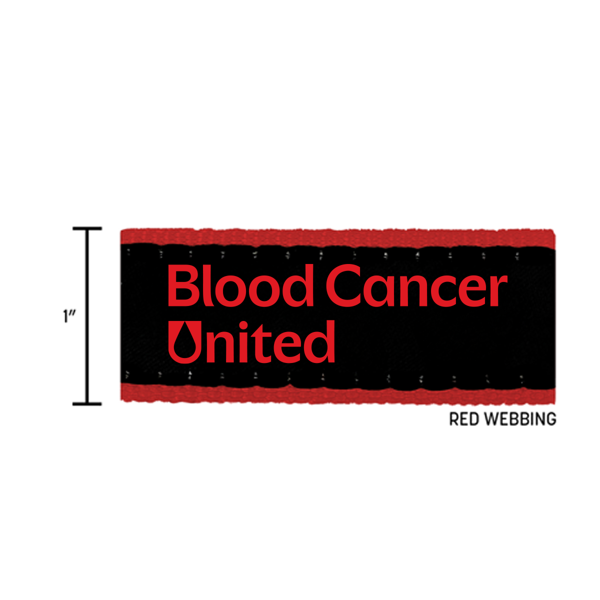 Blood Cancer United 1" x 6' Leash